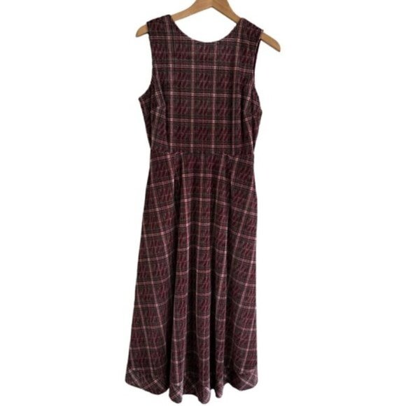 Anthropologie eri + ali Romy plaid midi dress small - Picture 4 of 6
